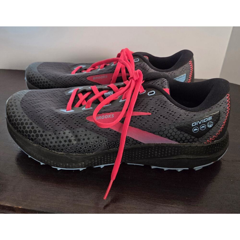 Brooks Divide 3 Women's Size 11 B (Medium) Trail Running Shoes Ebony Diva Pink